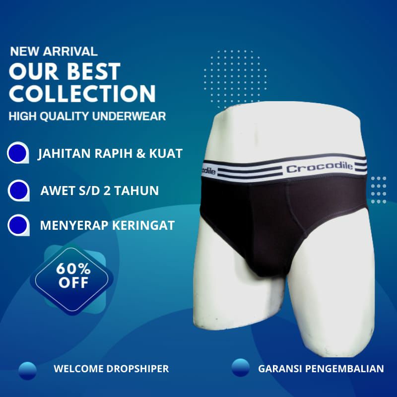 [Crocodile] Pakaian Celana Clana Calana Cd Dalam Dalaman Dalem Daleman Dlm Dlam Dalm Short Shot Pend