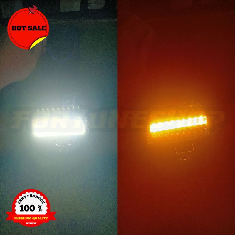 LAMPU SOROT MOTOR 2 WARNA SEGI PANJANG 18 MATA