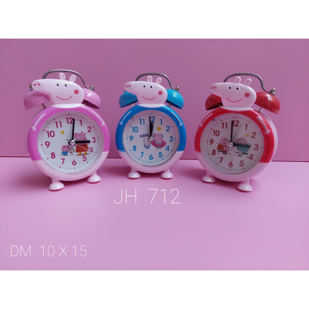 Jam Weker Alarm Twin Bell Karakter Anak / Jam Beker Kring Nyaring