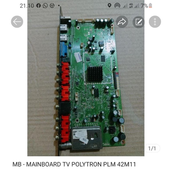 MB - MAINBOARD - MOTHERBOARD TV POLYTRON PLM 42M11 PLM42M11