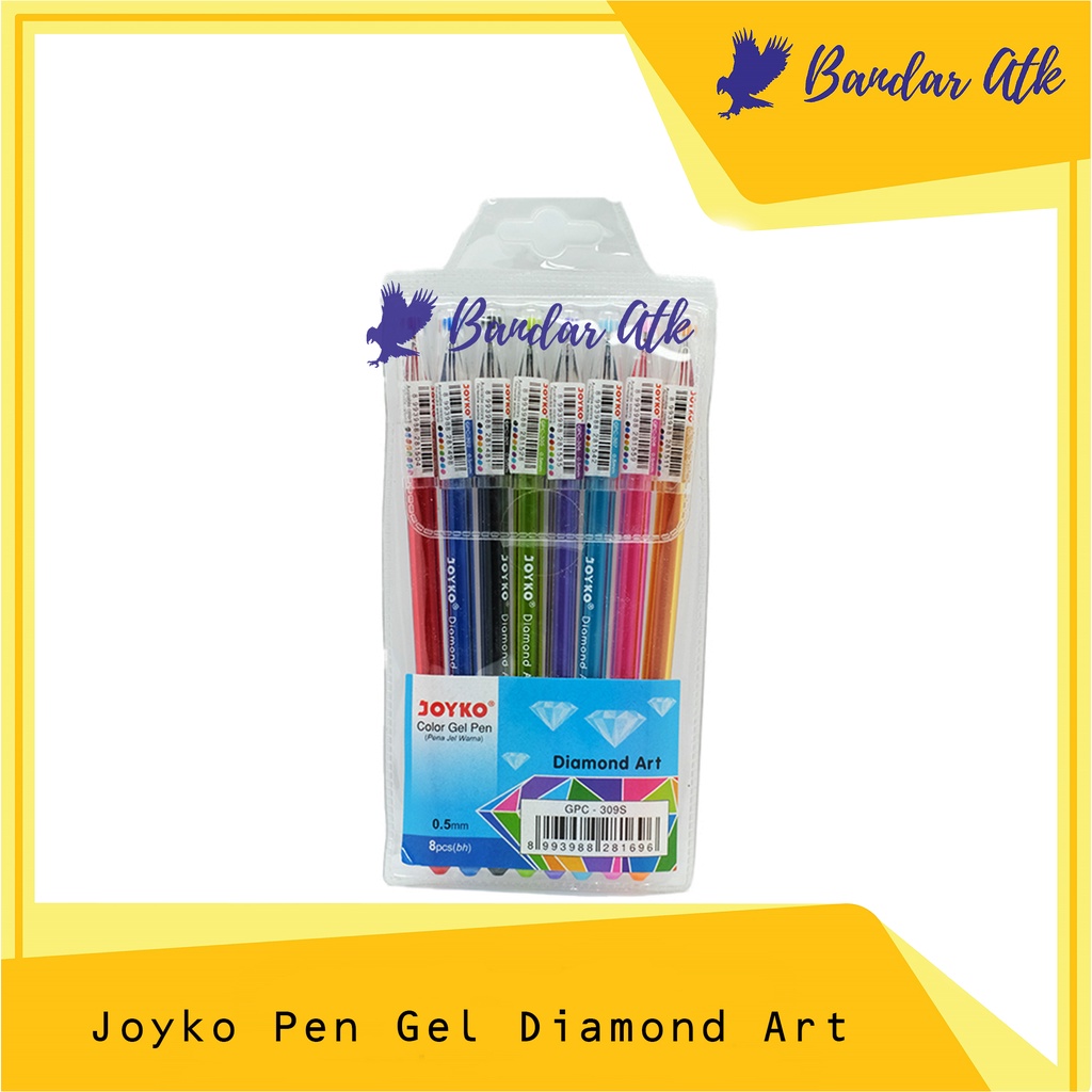 

Pulpen Gel Joyko GPC 309S Diamond Art 8 warna [1SET]