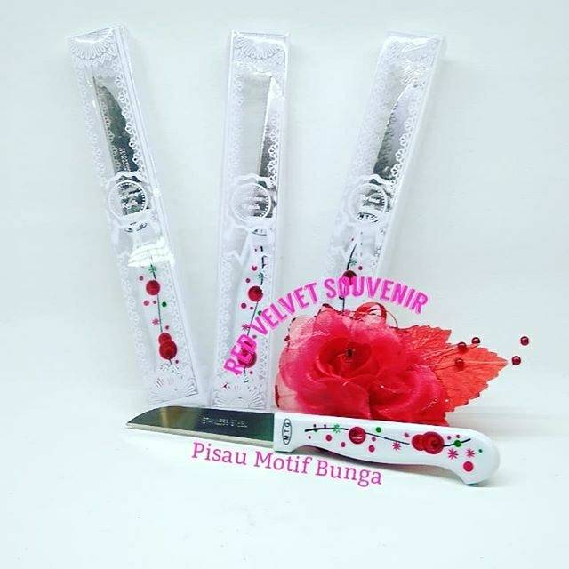 Souvenir Pisau Kecil Motif Bunga