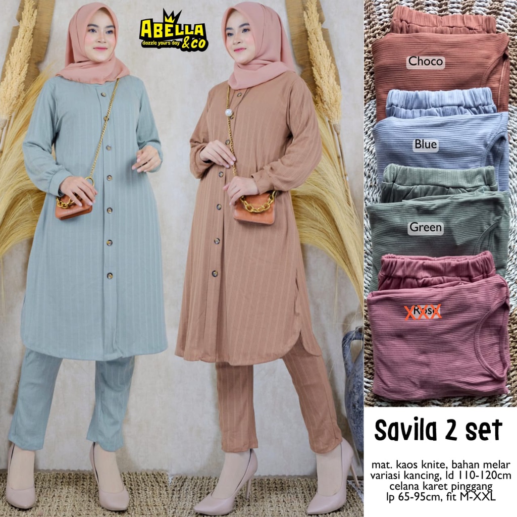SAVILA SET BY ABELLA-SETELAN WANITA-SETELAN MUSLIMAH-ONE SET