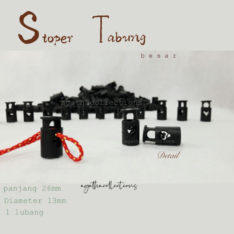 Grosir Stoper Tabung besar hitam isi 10 pcs