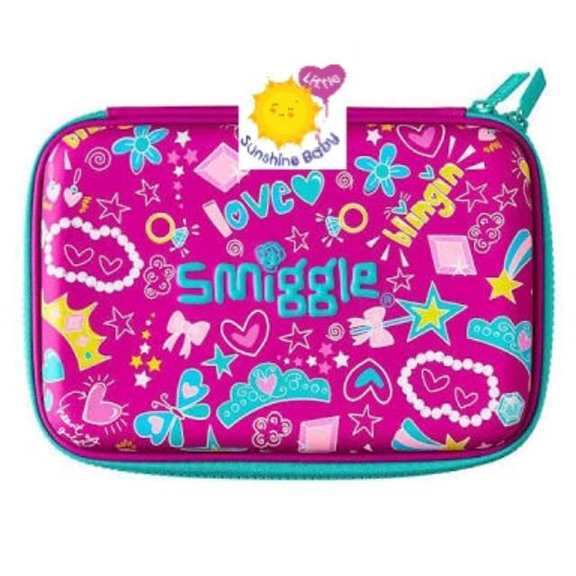 

Smiggle Pencil Case Hardtop Love Bling Purple Ori