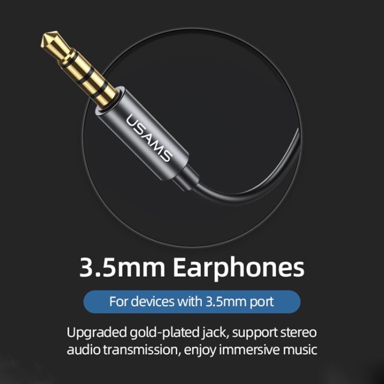 USAMS EP-46 Headset Mini 3.5MM In-Ear Earphone US-SJ576 Original