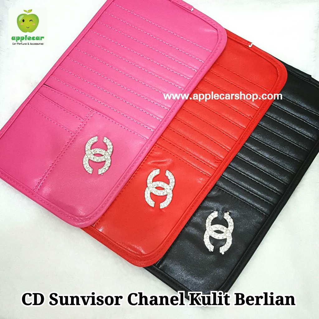 Tempat CD Sunvisor Mobil Chanel Berlian