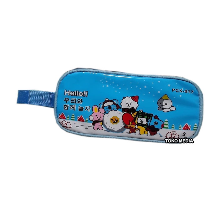 BEST SELLER!! Tempat Pensil Karakter Bahan Tebal Batman Spiderman dll (Boys Series)-BT KOTAK RAMAI BIRU