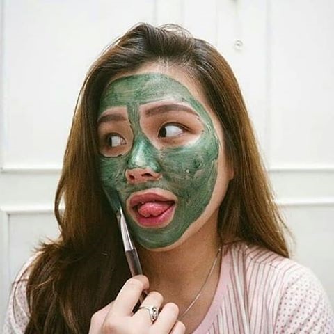 Beauty Jaya - [GRATIS KUAS MASKER] Masker Wajah Glowing Spirulina By Yurizumi Masker Glowing Wajah Cepat