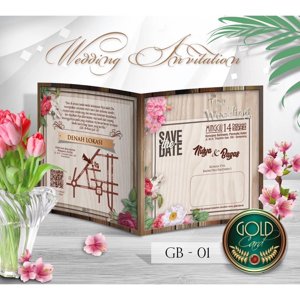 GOLD Blangko GB 01 Blanko Undangan | Blangko Undangan | Undangan Murah