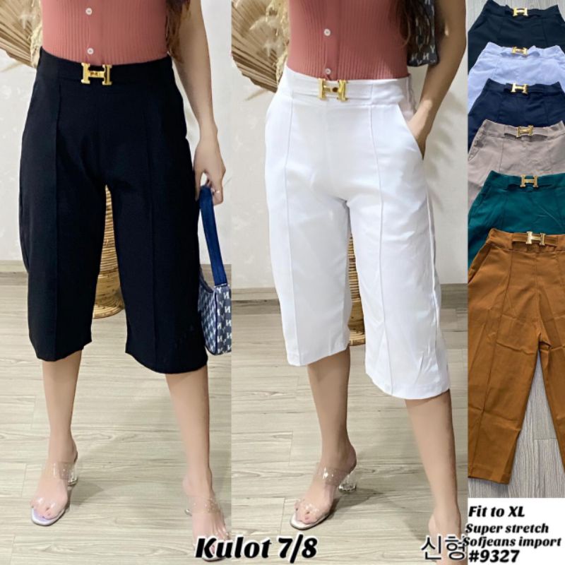 Celana Kulot 7/8 SoftJeans Stretch Import 9327
