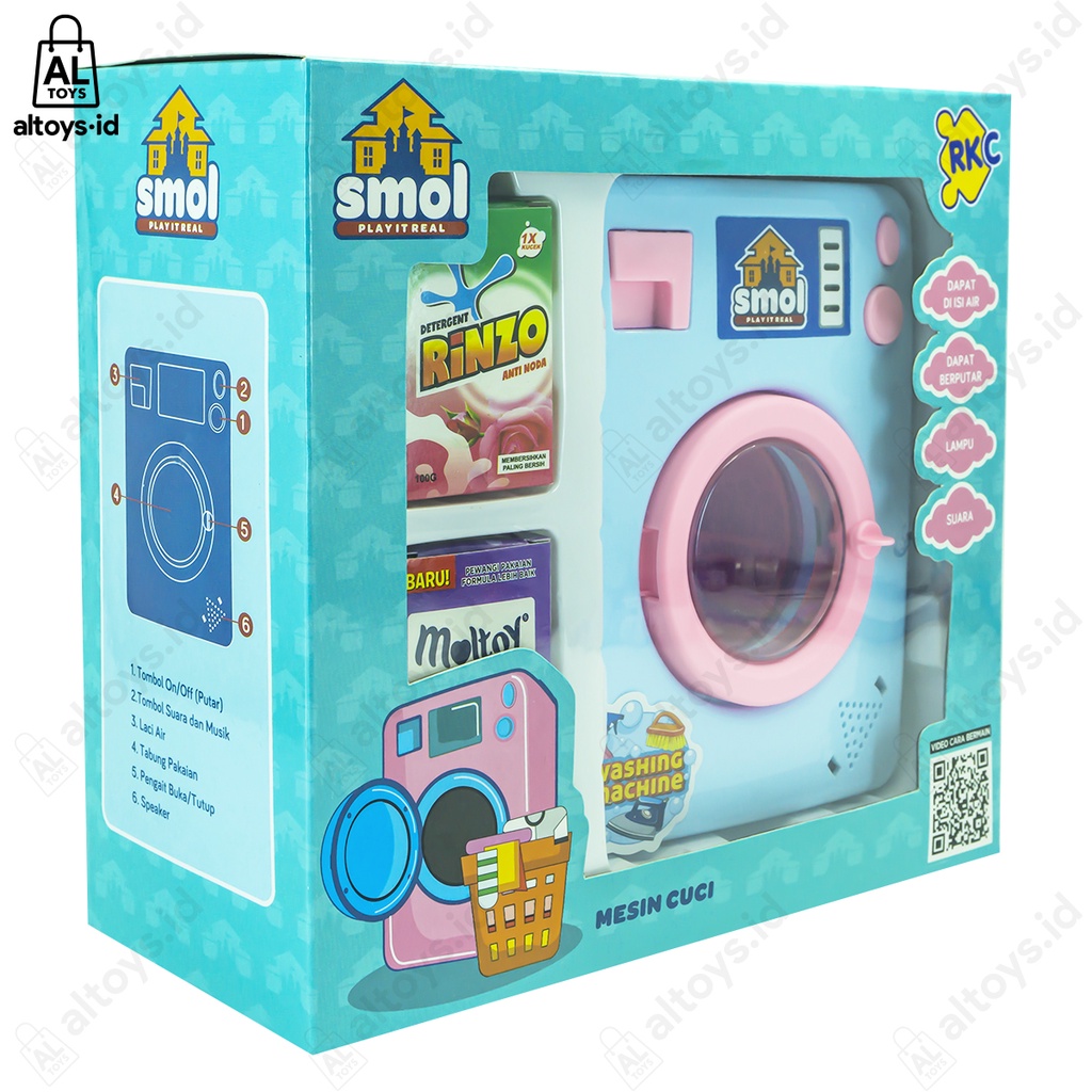 Mainan Mesin Cuci Washing Machine Toy Play It Real RKC10028-1