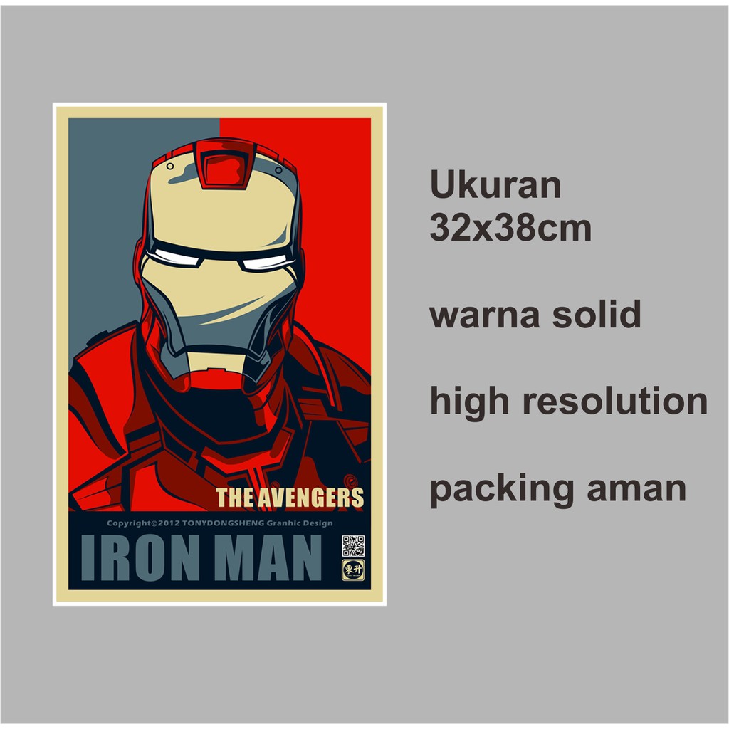 Poster Retro Minimalis superhero