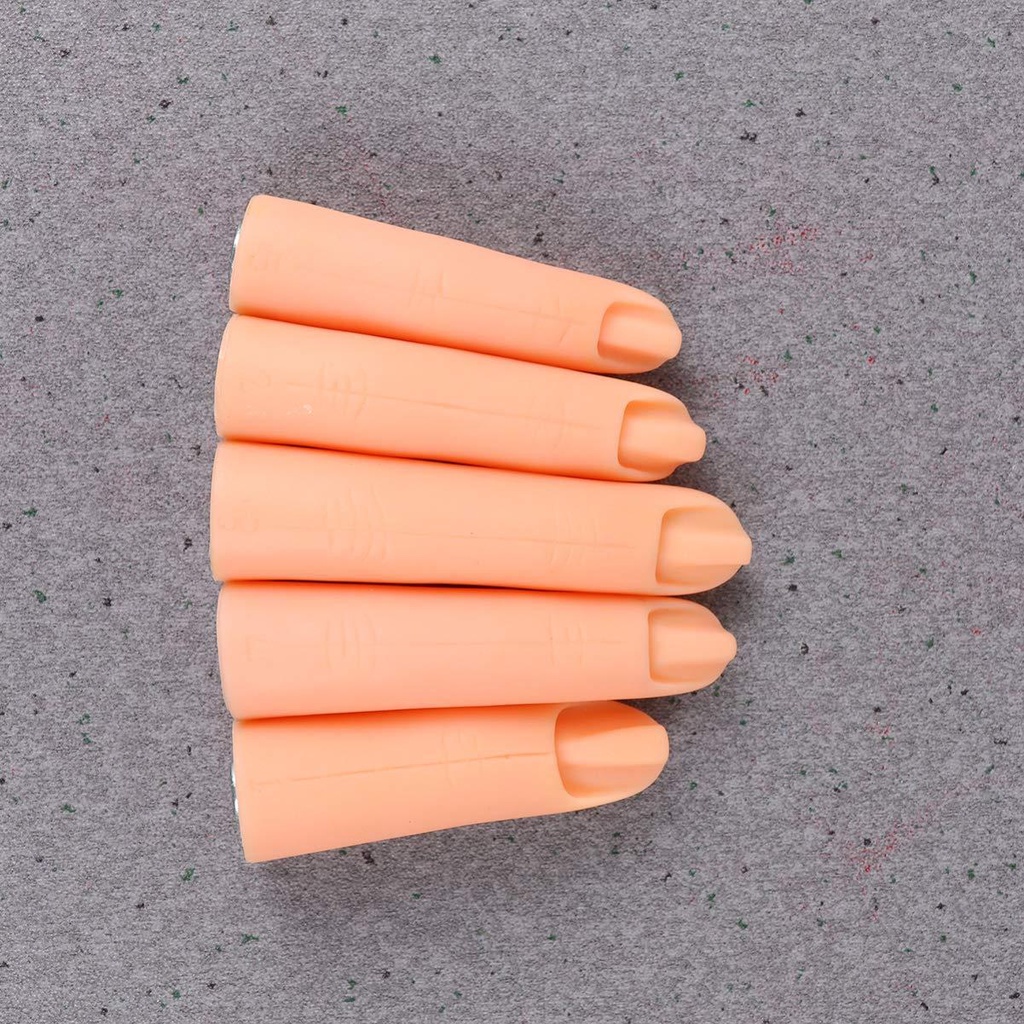 Mxbeauty Fake Fingers 5Pcs/set Alat Nail Art Silikon Model Praktek