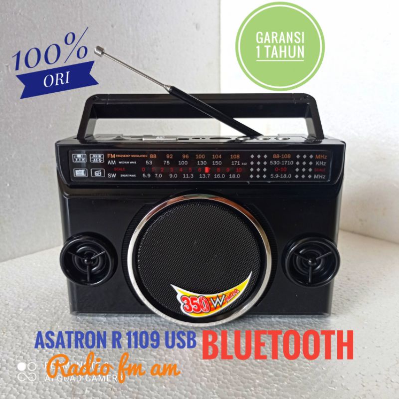 Radio FM AM SW ASATRON R 1109 USB - BLUETOOTH - 100% ORI