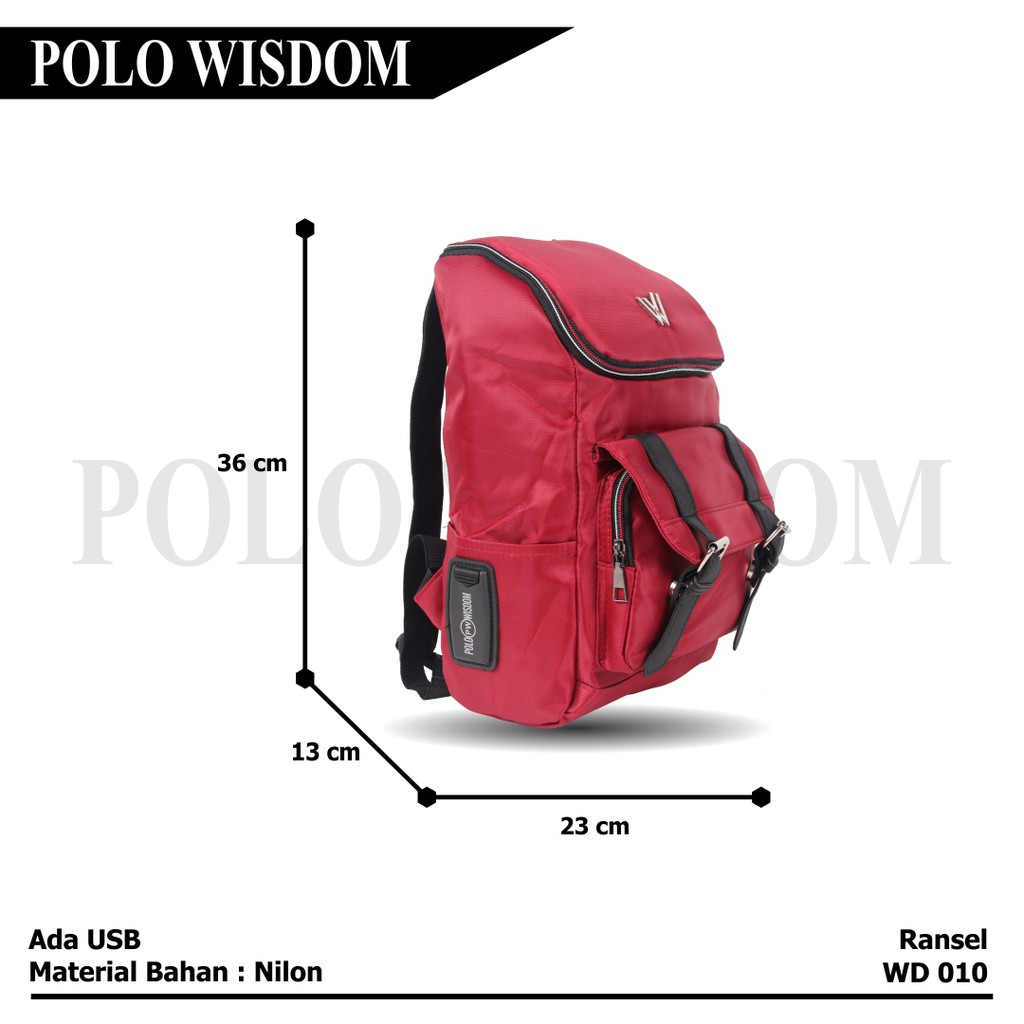 [KLIKTAS] Tas Ransel pria Impor Polo Wisdom - WD 010 - Backpack kantor