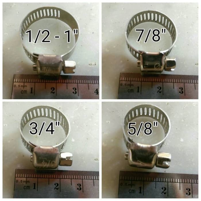 Klem Selang Air / Gas 5/8 3/4 7/8 1<br />