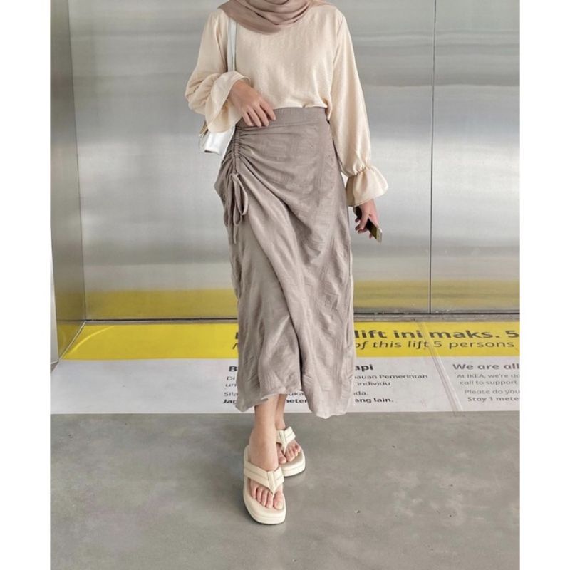 Rok Serut Crinklle/Rok Serut Casual Flowy/Model Terbaru Premium