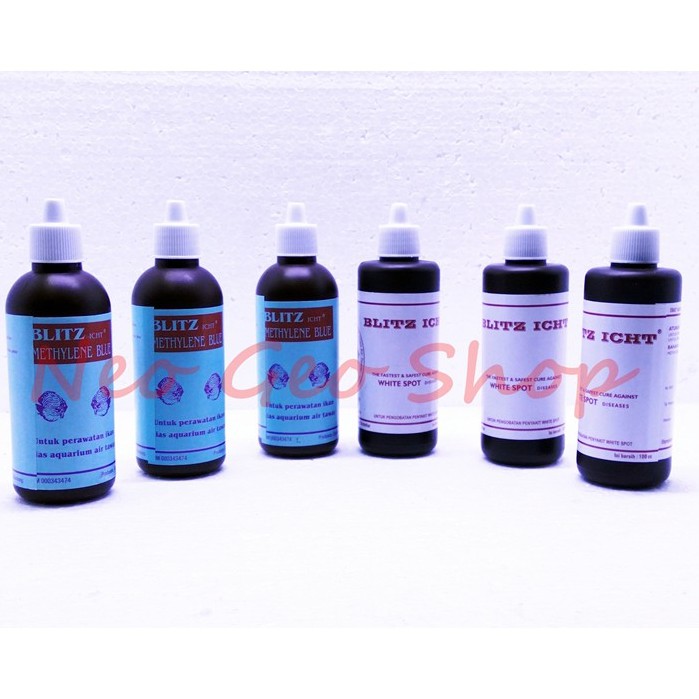 blitz icht methylene methyline blue 100ml obat ikan white spot jamur