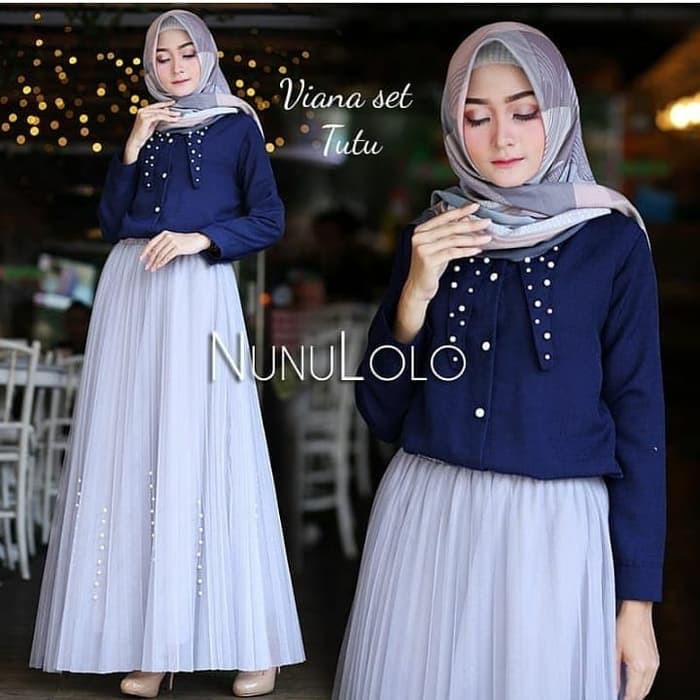 TERANYAR  Setelan baju kerja / Baju muslim wanita / Rok / Baju busui : Viana set   TP TERMURAH
