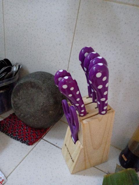 Pisau Set Polkadot / Knife Set Polkadot Vicenza V918kp