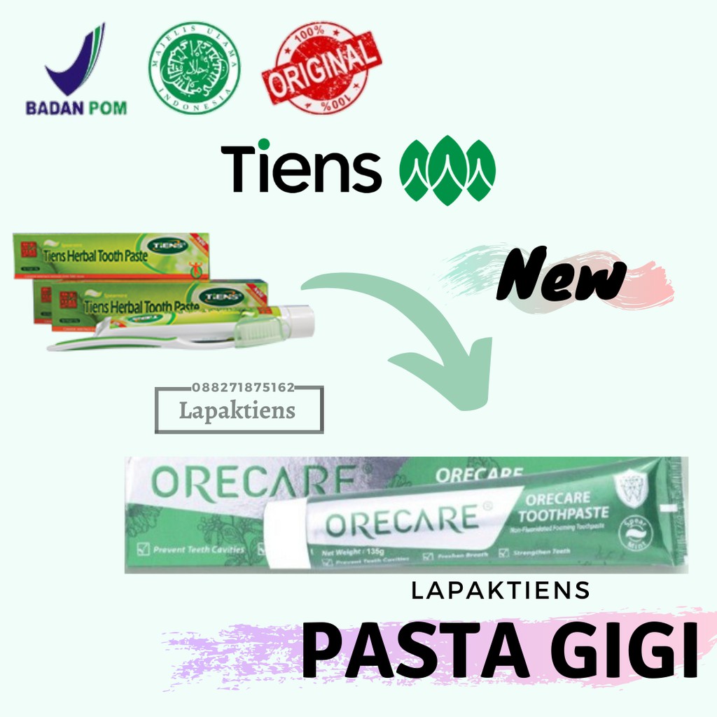 TIENS Herbal Toothpaste Original| Super Whitening Teeth Asli