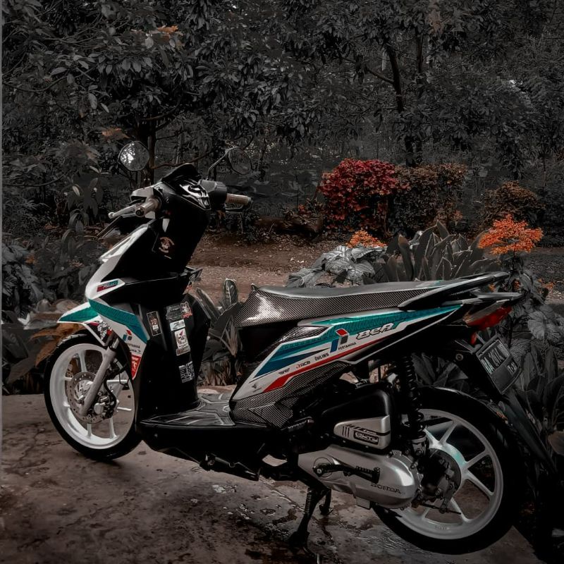 (Bisa COD) Striping beat lama Petronas Mandalika stiker Beat karbu sticker beat old 2008-2009-20010-