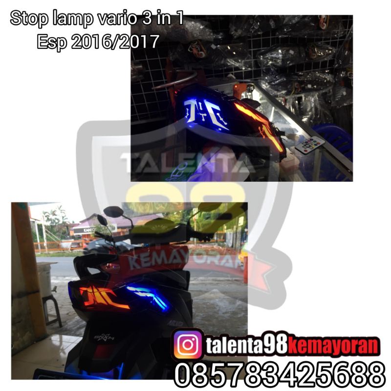 stop lamp 3 in 1 vario new custom sarang lebah