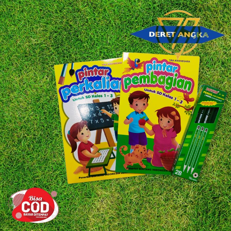 

PAKET HEMAT ISI 2 perkalian pembagian untuk sd bonus pensil