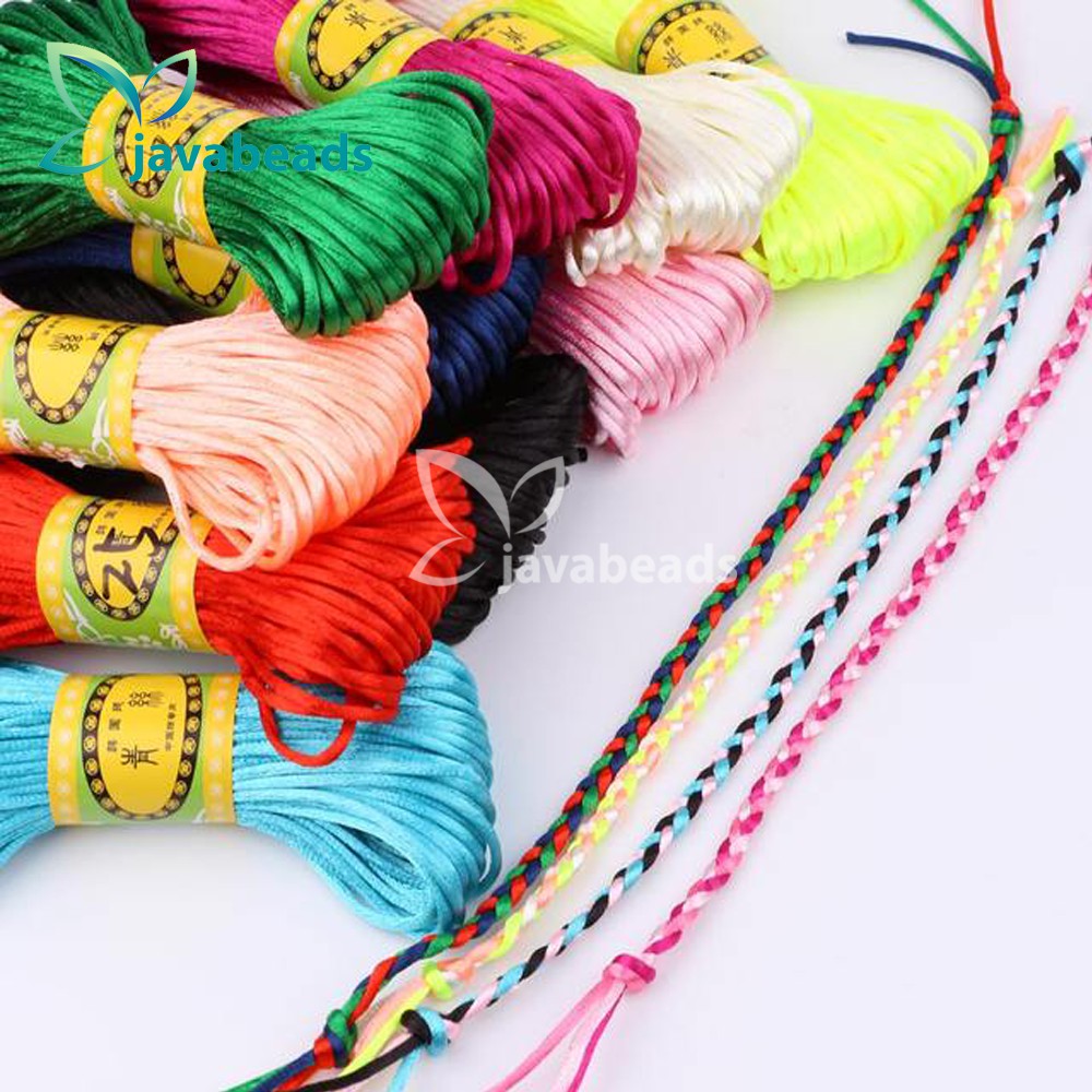 Tali satin simpul Cina untuk membuat gelang dan kalung 1mm