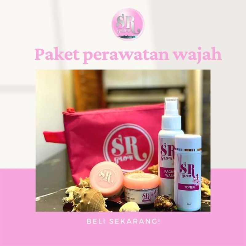 SR Glow skincare bpom Original free gift cantik