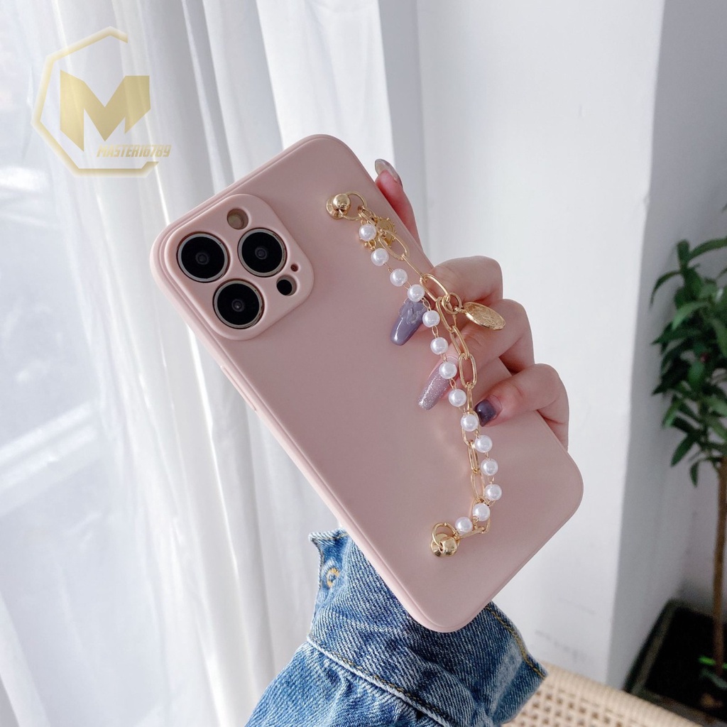 SOFTCASE MACARON RANTAI MUTIARA CHAIN GRIP XIAOMI REDMI 9 9A 9C 10 NOTE 5A 5 PRO MA2881