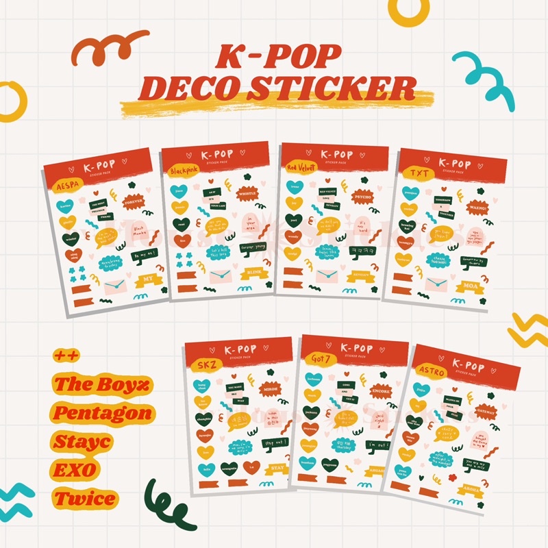 Kpop Deco Sticker / Stiker Dekorasi Kpop Vol.1