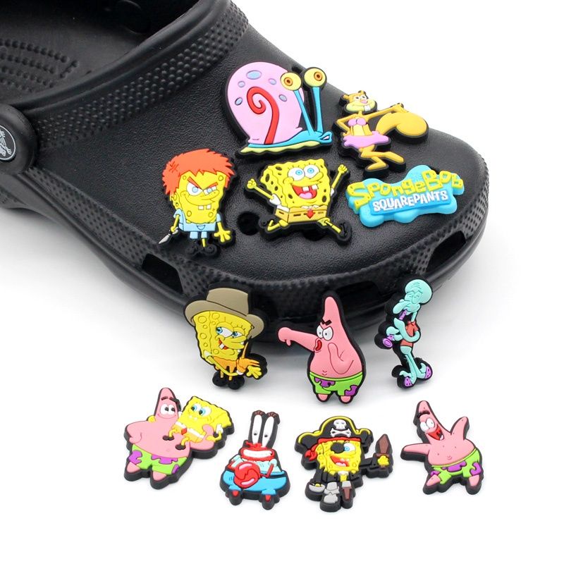 Jibbitz Crocs Sponge Bob Edition Kartun karakter Lucu Fashion Cute Pin Sandal