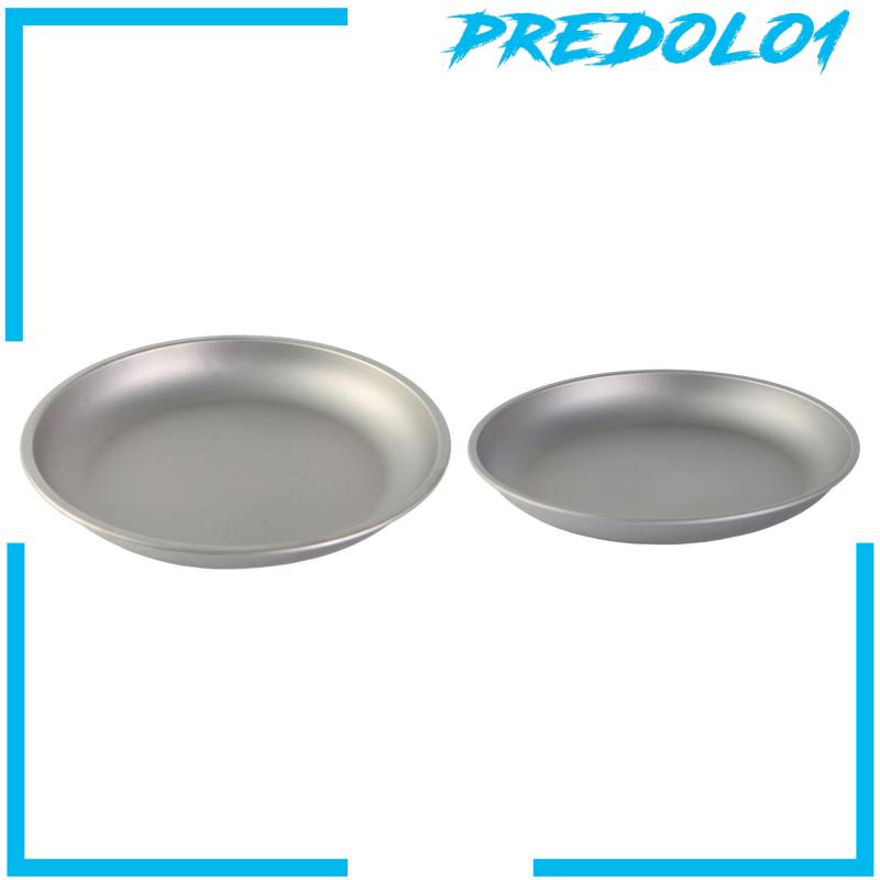 (Predolo1) Piring Buah Bentuk Bulat Bahan Titanium Untuk Piknik / Bbq