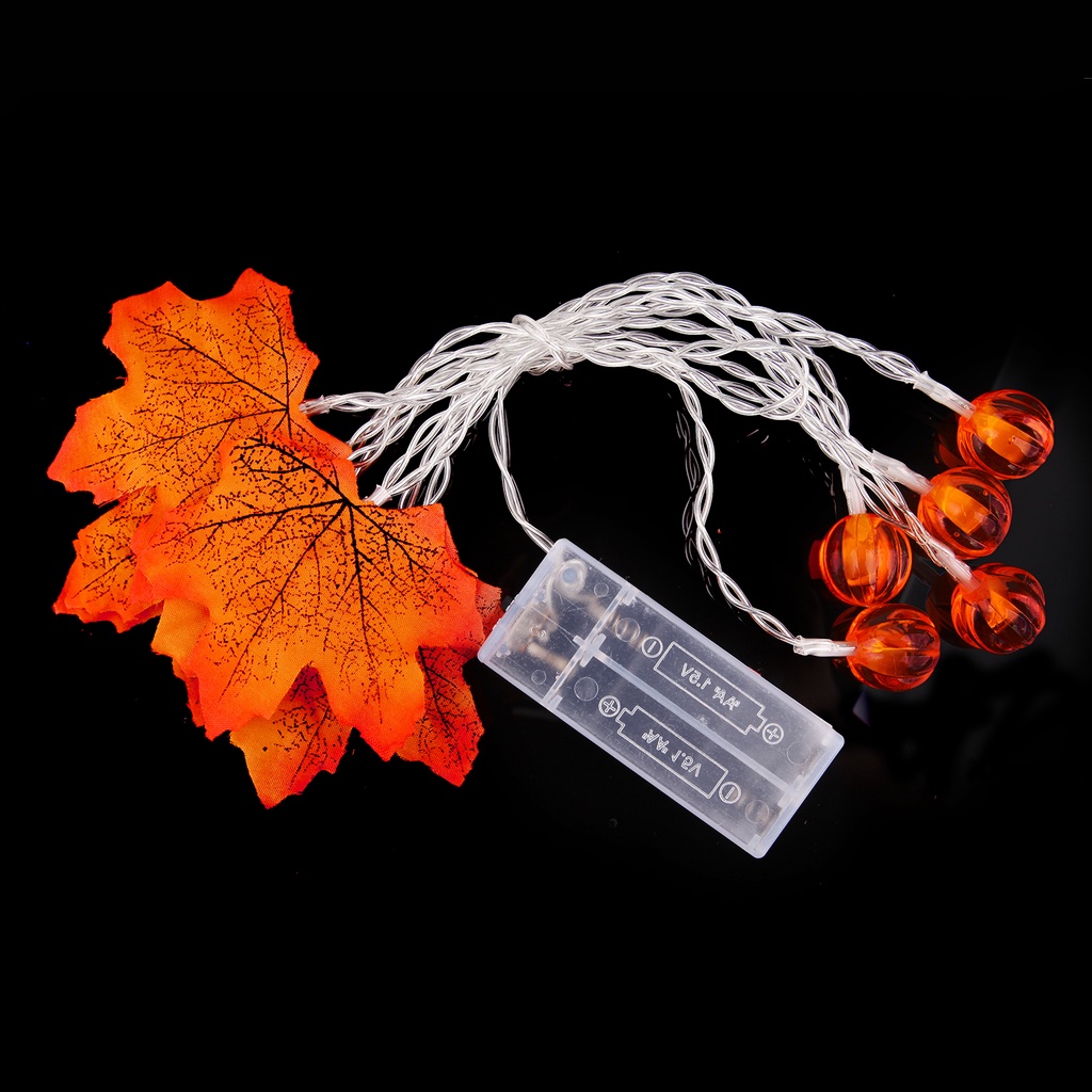 Lampu Tumblr Led Bentuk Daun Maple Panjang 1.5 / 3m Untuk Dekorasi Natal / Halloween Diy