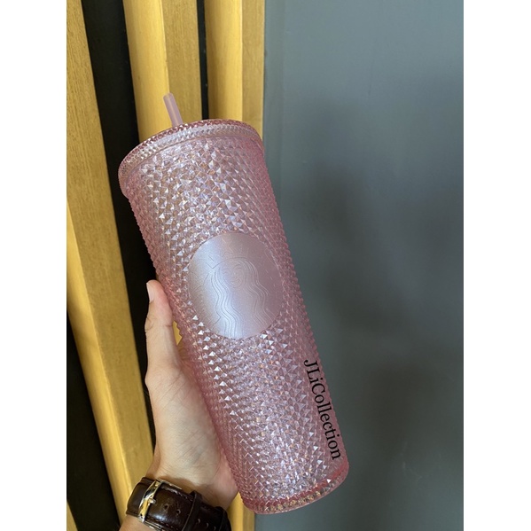 Starbucks Bling Glittery Pink Studded Cold Cup