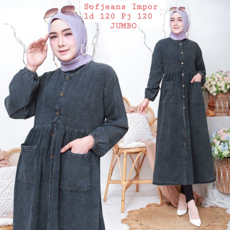 Tunik Jeans Wash Jumbo Logo PL