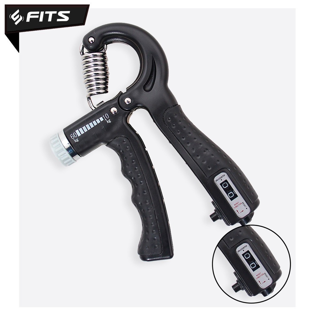 SFIDN FITS Hand Grip Adjustable Counter | Handgrip Exerciser-HITAM {MANUAL}