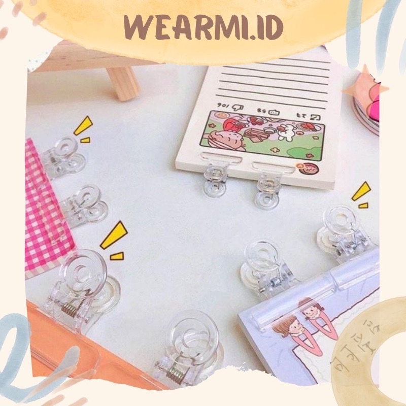 

Paper Clip Transparant Mini Klip Kertas Aesthetic Korean Scrapbook BUJO jurnal Diy