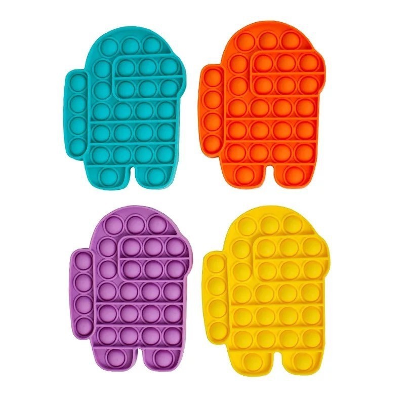 ( HOT ITEM ) FIDGET PUSH POP IT MAINAN ANAK PENGHILANG STRESS TIKTOK-POP IT - AMONG US