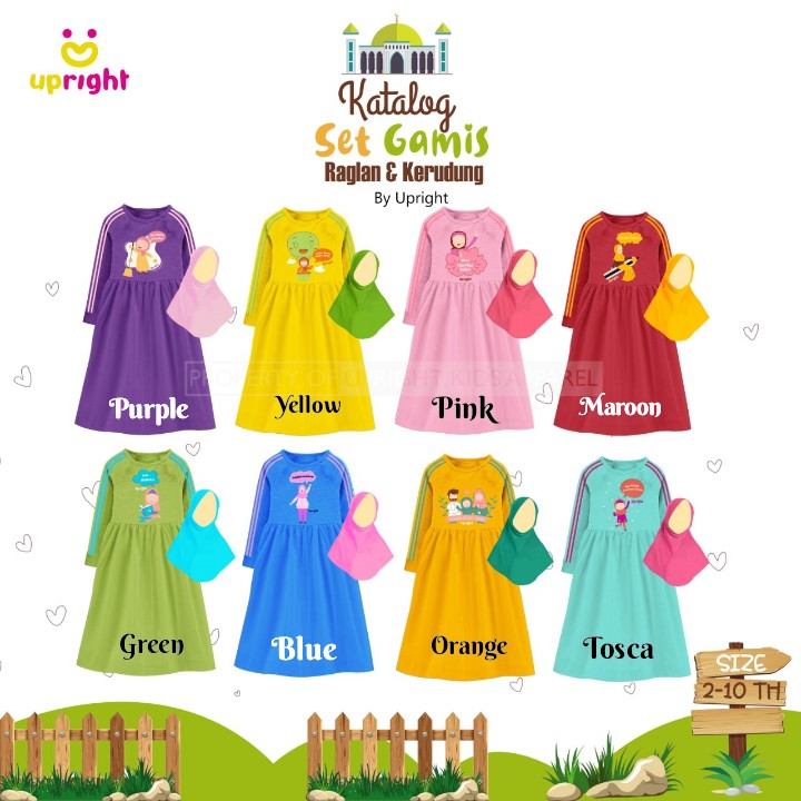 SET JILBAB GAMIS RAGLAN BY UPRIGHT