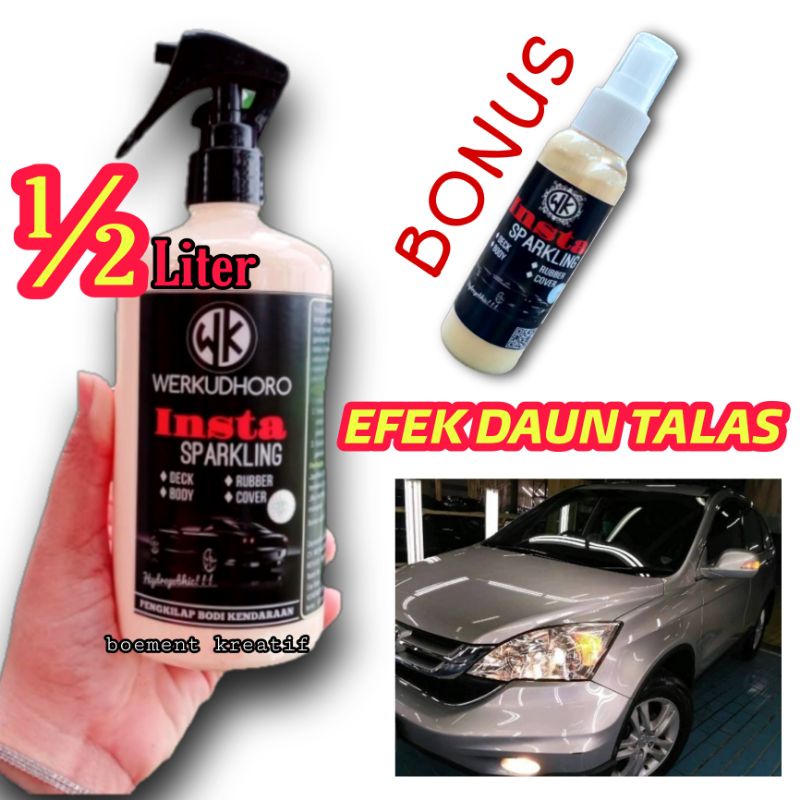 Pengkilap body mobil / wax / efek daun talas