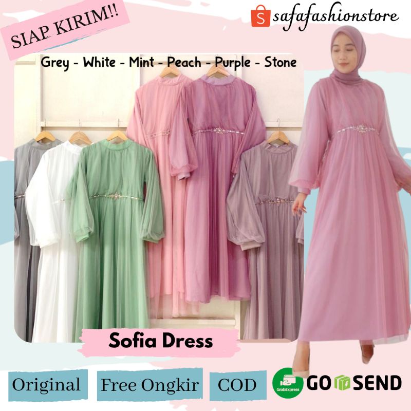 SOFIA DRESS / GAMIS KONDANGAN / GAMIS TILE PAYET MEWAH