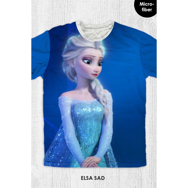Baju Kaos Anak & Dewasa Frozen - Elsa Sad
