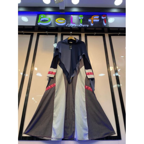 GAMIS SYARI CASUAL / ELIZA SYARI BY BELIFI / GAMIS CASUAL PREMIUM / GAMIS JEANS DENIM KEKINIAN