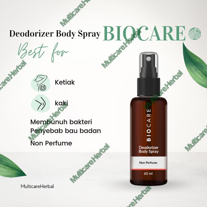 Biocare Deodorizer Body Spray 60ml tanpa parfum