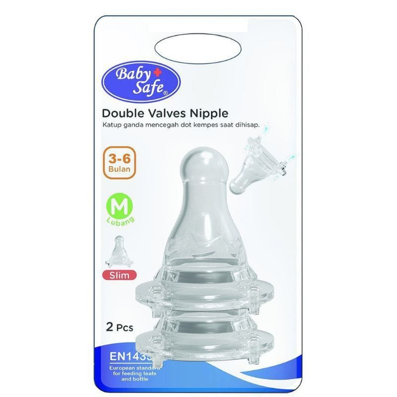 Baby Safe Dot Bayi isi 2 pcs Nipple Slim Neck