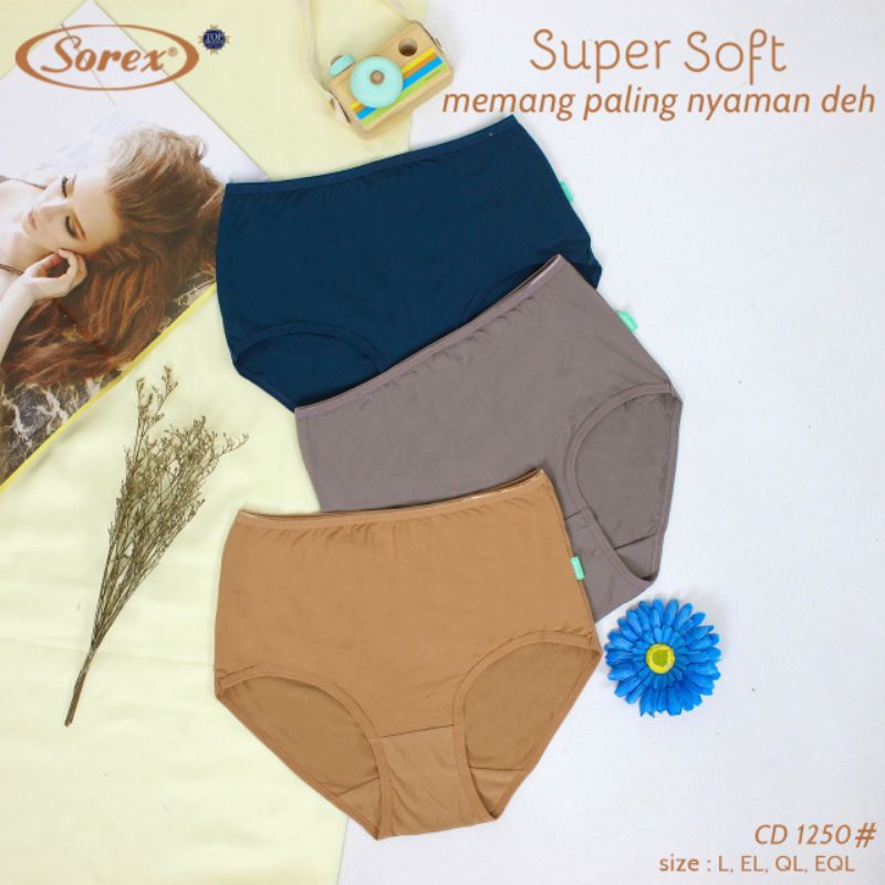 SOREX CD 1250 celana dalam wanita supersoft maxy jumbo (L, EL, QL,EQL)