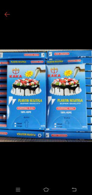 Isi 100 Pcs Plastik Segitiga Papping Bag/plastik Kue/plastik Ultah